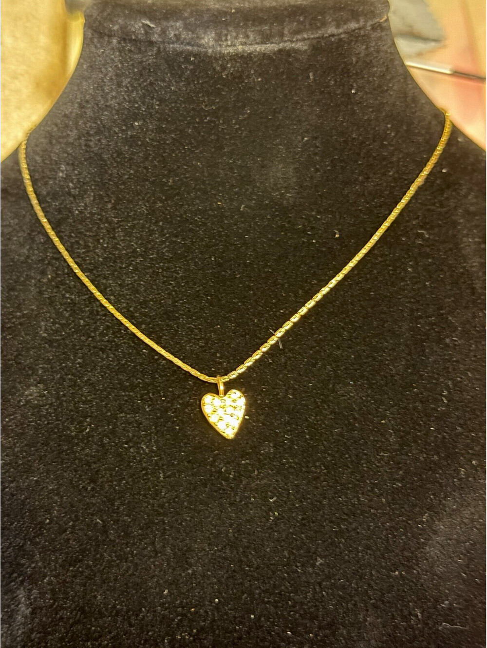 Sarah Coventry Signed in Pendant Necklace Gold Plated Rhinestone clip ear ring